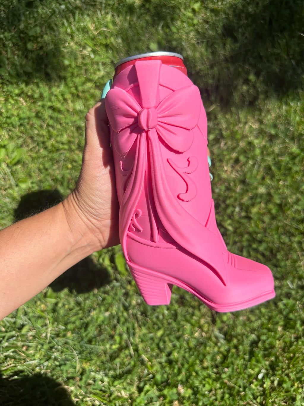 The Bow Boot™ | Western Slim Can Holder | Cowgirl Drink Accessory | Boutique Gift for Her