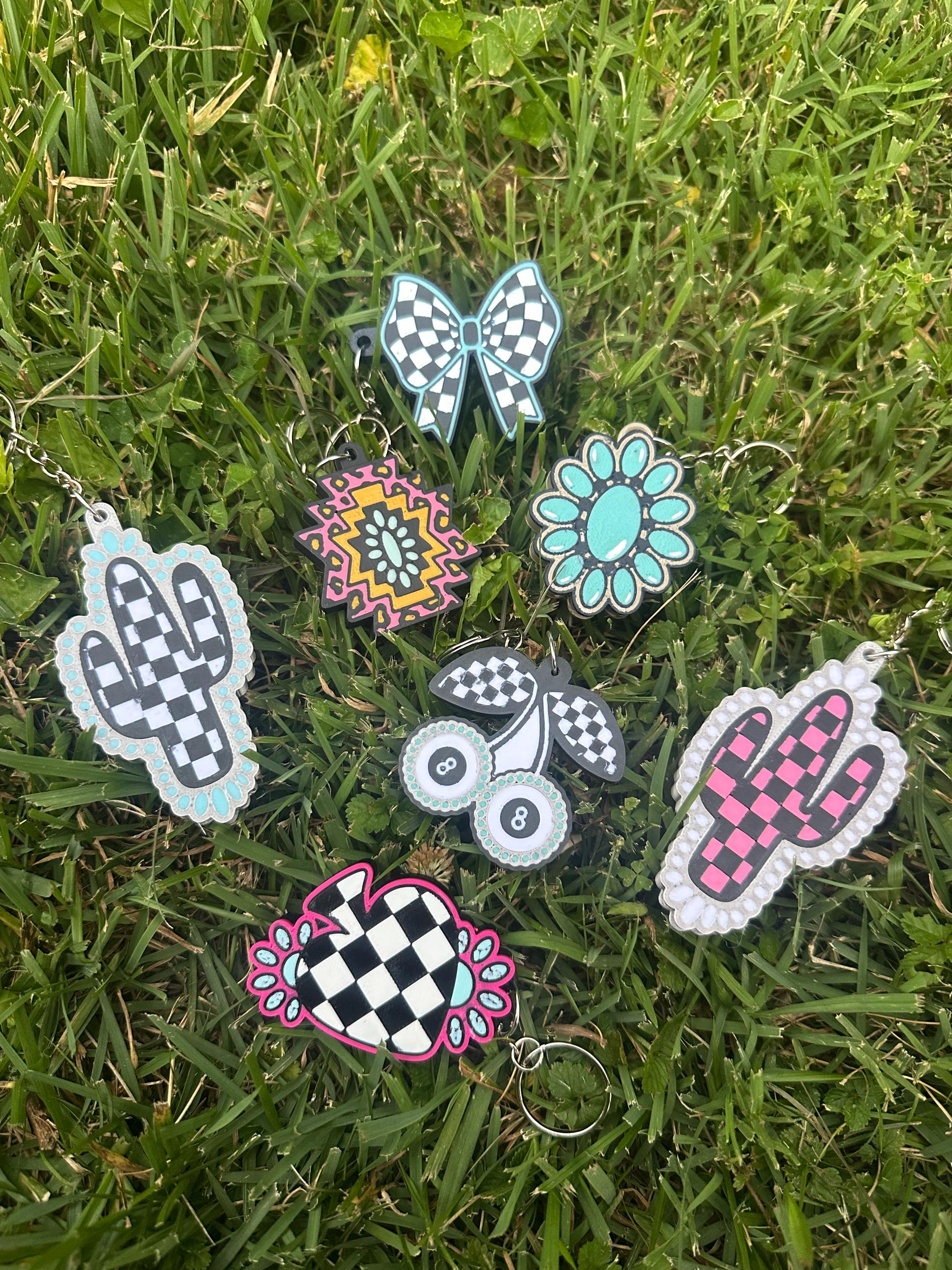 Wild West Pop™ Collection Tab Opener Keychain | Western Keychain Charm | Cowgirl Gift | Turquoise Drink Accessory