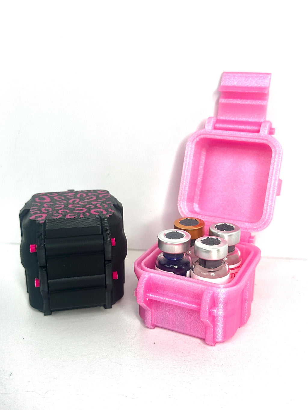 4 Vial Peptide Travel Case | 3ml Bottle Holder | 3D Printed Organizer