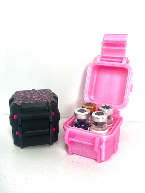 4 Vial Peptide Travel Case | 3ml Bottle Holder | 3D Printed Organizer
