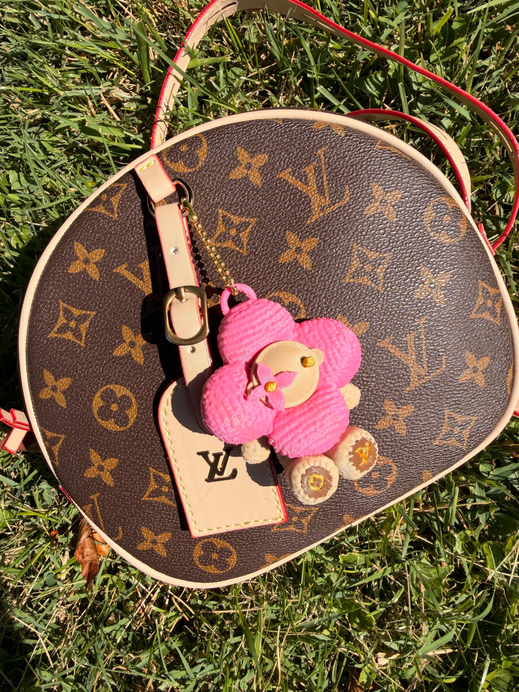 Pink Crochet Vivienne Designer-Inspired Bag Charm