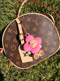 Pink Crochet Vivienne Designer-Inspired Bag Charm