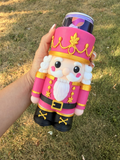 Sugar Plum Soldier Skinny 12 oz Slim Can Holder | Christmas Gift