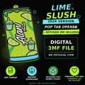 Lime Slush Pop Tab Opener & Keychain 3MF File | Digital Download