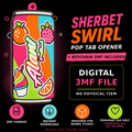 Sherbet Swirl Pop Tab Opener & Keychain 3MF File | Digital Download